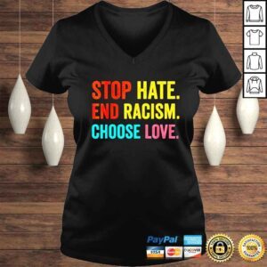 VLadies Strong buffalo usa pray for Buffalo stop hate end racism choose love shirt