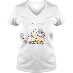 VLadies Studio Ghibli 37th Anniversary 19852022 Miyazaki Hayao Signatures Thank You For The Memories Shirt