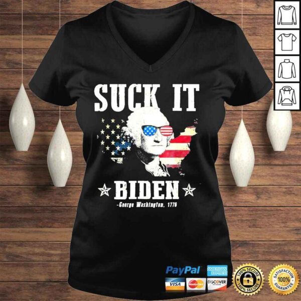 Suck it Biden 4th of july george Washington 1776 shirt - Image 2