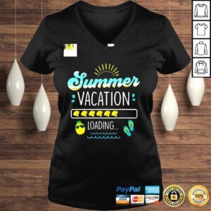 VLadies Summer Vacation Loading Last Day Of School Teacher Shirt