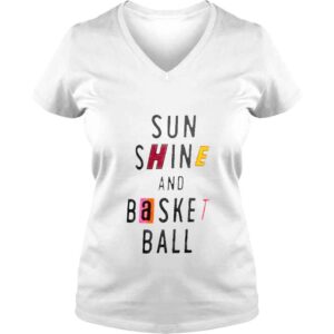 VLadies Sunshine And Basketball Miami Heat Shirt