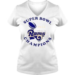 VLadies Super Bowl 2022 Los Angeles Rams Champion logo T shirt