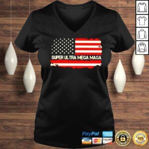 VLadies Super ultra mega maga USA flag shirt