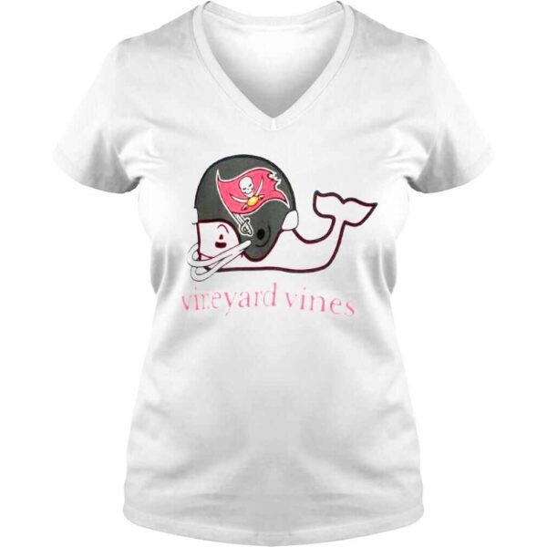 Tampa Bay Buccaneers Vineyard Vines Youth Whale Helmet Pocket White Shirt - Image 2