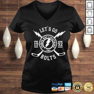 VLadies Tampa bay lightning hometown lets go bolts shirt