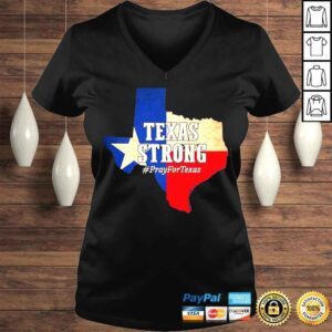 VLadies Texas strong pray for Texas flag map shirt