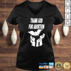 VLadies Thank God for Abortion shirt