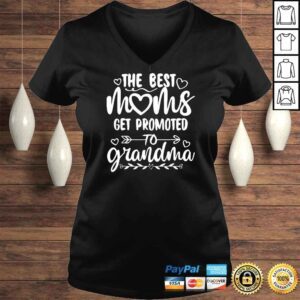 VLadies The Best Moms Get Promoted to Grandma Mothers Day Family Shirt