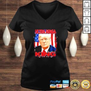 VLadies The King Of UltraMaga Proud Pro Trump 4th Of July US Flag Shirt