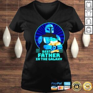 VLadies The Mandalorian Best Father In The Galaxy Star Wars shirt