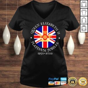 VLadies The Queens Platinum Jubilee 70 Years 19522022 Celebration British Monarch Queen Elizabeth II TShirt