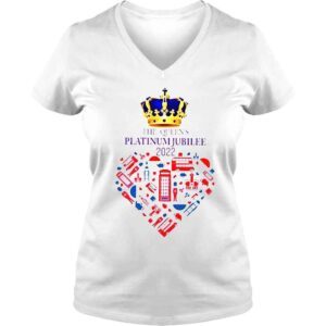 VLadies The Queens Platinum Jubilee Queen Elizabeths Heart 2022 Shirt