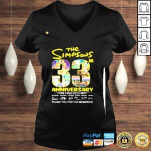 VLadies The Simpson 33rd Anniversary 19892022 signatures shirt