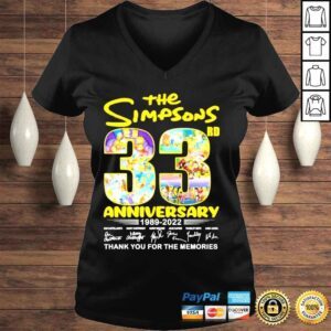 VLadies The Simpsons 33 rd anniversary 1989 2022 thank you for the memories shirt