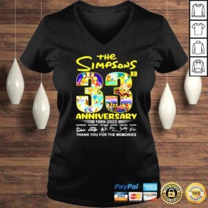 VLadies The Simpsons 33rd anniversary 1989 2022 thank you for the memories shirt