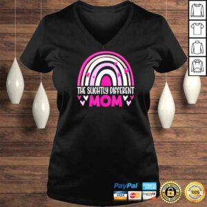 VLadies The Slightly Different Mom Puzzle Rainbow Mothers Day Shirt