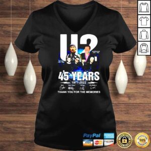 VLadies The U2 45 Years 19772022 Signatures Thank You For The Memories Shirt