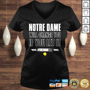 VLadies The fighting irish notre dame will change you if you let it freemanera notre dame Football shirt