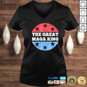 VLadies The great maga king conservative us flag shirt