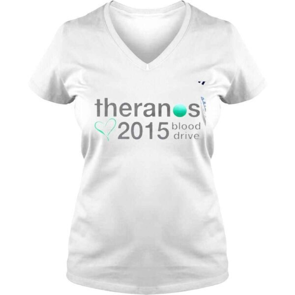 Theranos 2015 Blood Drive heart shirt - Image 2