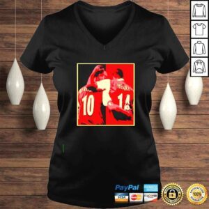 VLadies Thierry Henry Bergkamp Legends Artwork Arsenal shirt