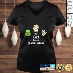 VLadies This girl loves classic horror shirt