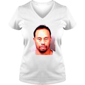 VLadies Tiger Woods Dui Mug Shot Masters Golf shirt