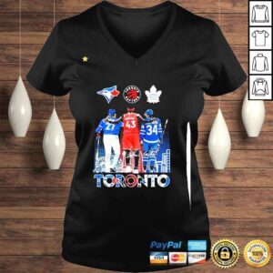 VLadies Toronto Blue Jays Toronto Raptors and Toronto Maple Leafs signatures shirt