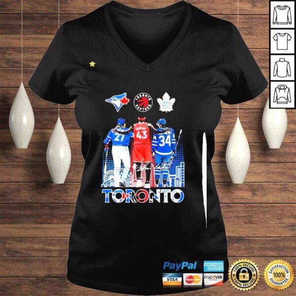 Toronto Blue Jays Toronto Raptors and Toronto Maple Leafs signatures shirt - Image 2