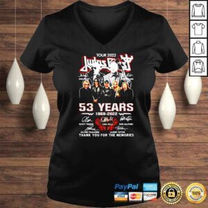 VLadies Tour 2022 Judas Priest 53 years 1969 2022 thank you for the memories shirt