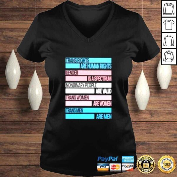 Trans rights are human rights gender is a spectrump shirt - Image 2