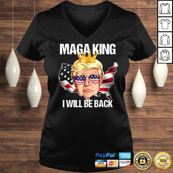 Trump 2024 4th Of July Maga King I Will Be Back American Flag Shirt - Image 2