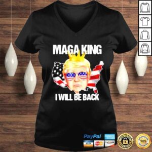 VLadies Trump 2024 4th of July Maga King Ill Be Back American Flag shirt