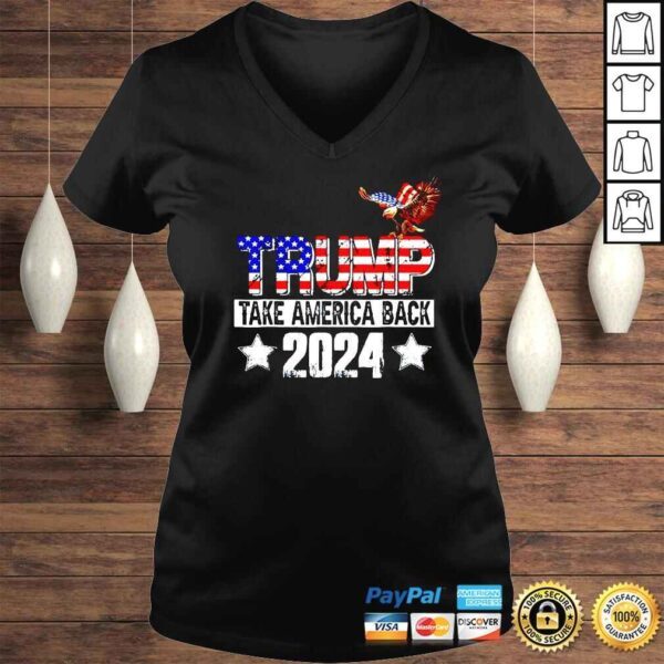 Trump 2024 USA Flag Take America Back Mullet Eagle TShirt - Image 2