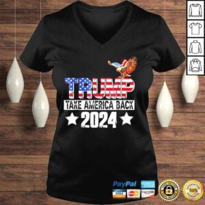 VLadies Trump 2024 usa flag take America back mullet eagle shirt