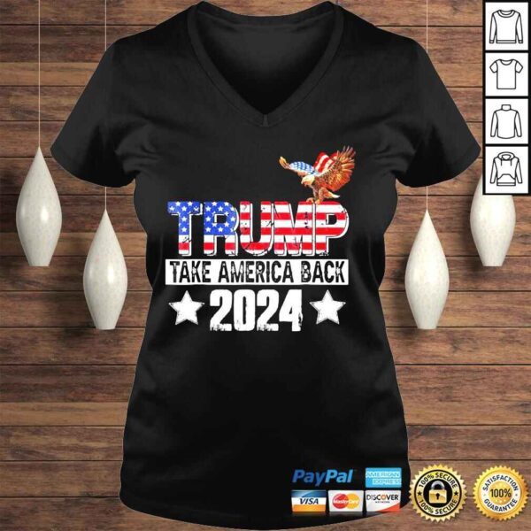 Trump 2024 usa flag take America back mullet eagle shirt - Image 2