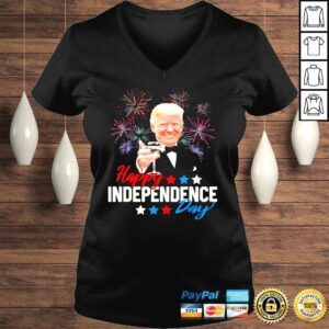 VLadies Trump Leonardo DiCaprio Happy 4th Of July Independence Day Shirt