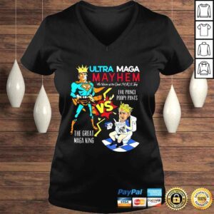 VLadies Trump Vs Biden Ultra Maga May Hem The Return Of The Great Maga King Evil Prince Poopy Pants The Great Maga King Shirt