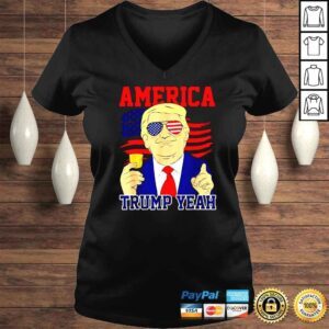 VLadies Trump Yeah 4th Of July America Independence Day TShirt