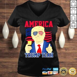 VLadies Trump Yeah 4th of July America Independence Day Shirt