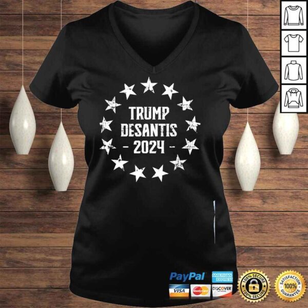 Trump desantis 2024 distressed stars shirt - Image 2