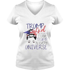 VLadies Trump girl messy bun I love trum ultra maga shirt