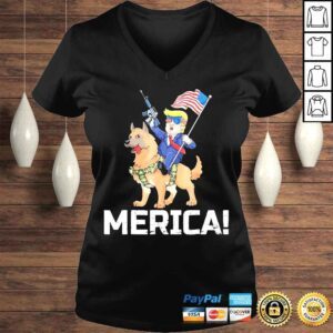 VLadies Trump merica belgian malinois dog American hero 4th of july shirt