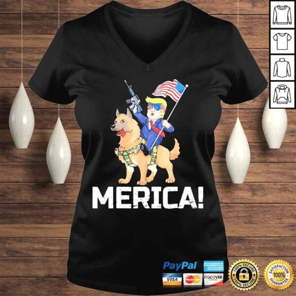 Trump merica belgian malinois dog American hero 4th of july shirt - Image 2