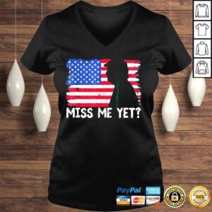 VLadies Trump miss me yet Trump 2024 America flag Ill be back 4th shirt