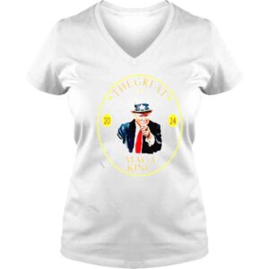 VLadies Trump the great USA Maga king Uncle Sam shirt