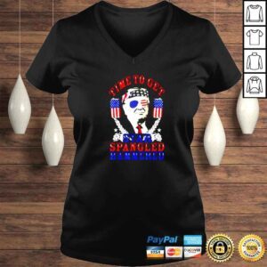 VLadies Trump time to get star spangled hammered 4th of July shirt