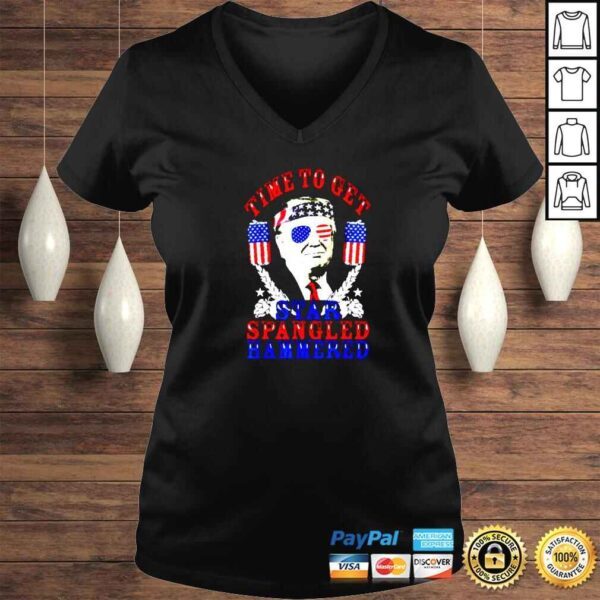 Trump time to get star spangled hammered 4th of July shirt - Image 2