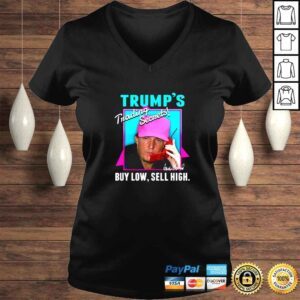 VLadies Trumps Trading Secrets Buy Low Sell High Funny Trump TShirt