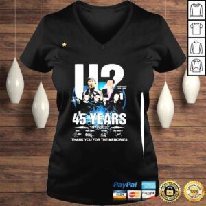 VLadies U2 45 Years 19772022 thank You for the memories signatures shirt